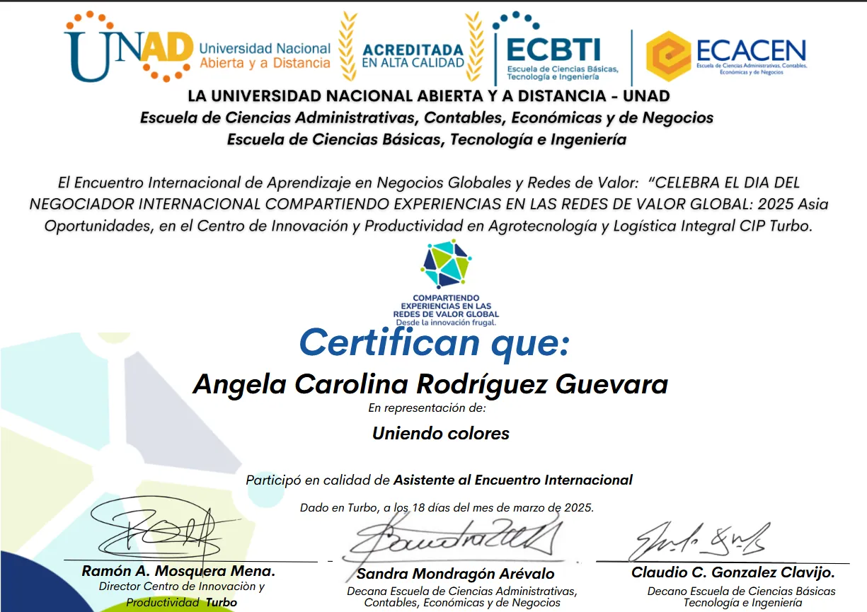 Certificado Angela Rodríguez — UNAD & ECIBTI
